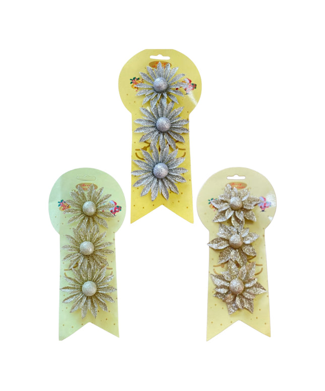 Ornament Floare 3/set 8cm
