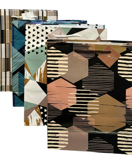 Pungă cadou model Geometric 12/set 32x26cm