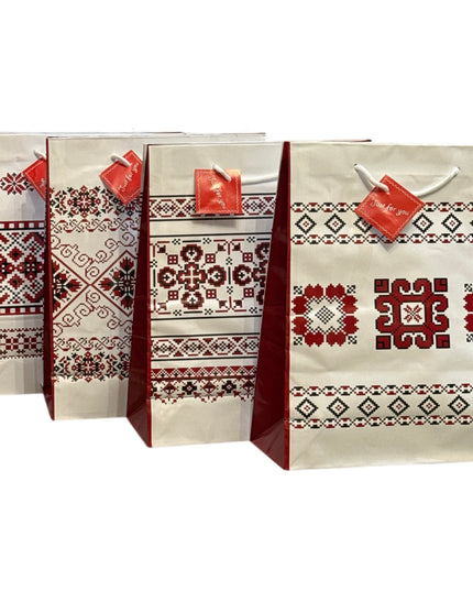 Pungă cadou model Tradițional 12/set 32x26cm