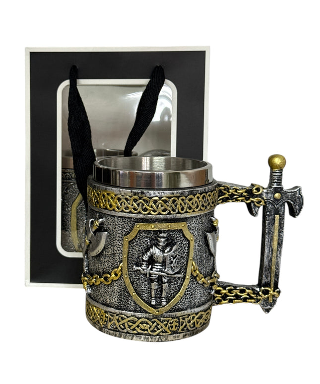 Cană Medievală cu Cavaler – Cadou de Colecție cu Ambalaj Elegant