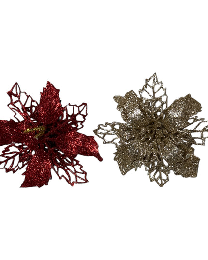 Ornament Floare Crăciun 3/set 11cm