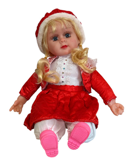 Păpușă Blondă cu Ținută Colorată 50x25cm