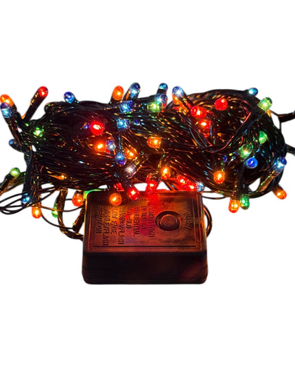 Instalație luminoasă decorativă 100 LED-uri multicolor, negru