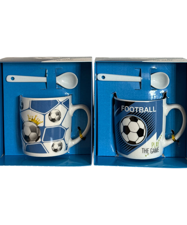 Set cadou cană cu linguriță Football ZH235