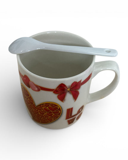 Set cadou cană cu linguriță și ursuleț AT984