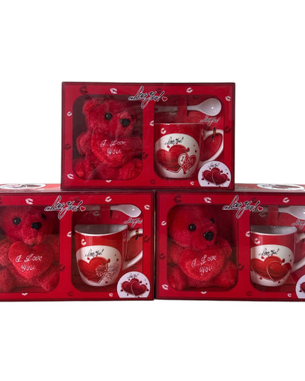 Set cadou cană cu linguriță și ursuleț AT984