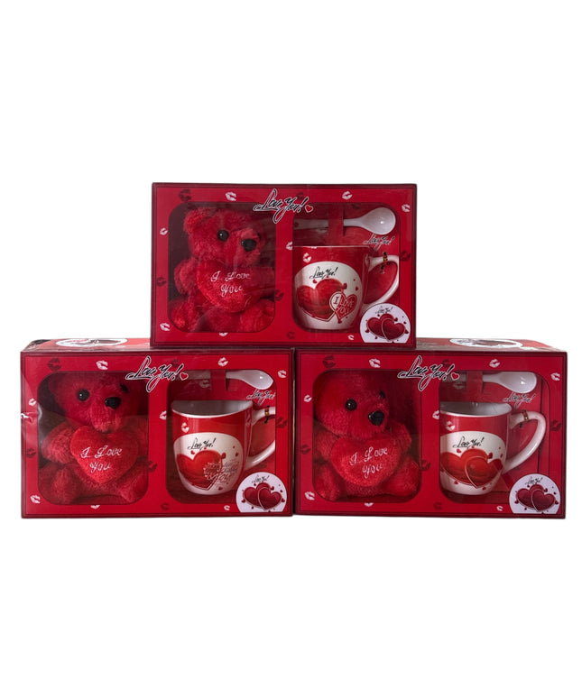 Set cadou cană cu linguriță și ursuleț AT984