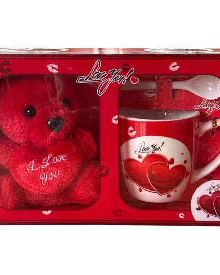 Set cadou cană cu linguriță și ursuleț AT984