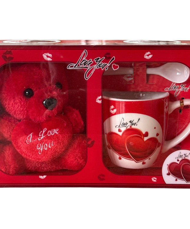 Set cadou cană cu linguriță și ursuleț AT984