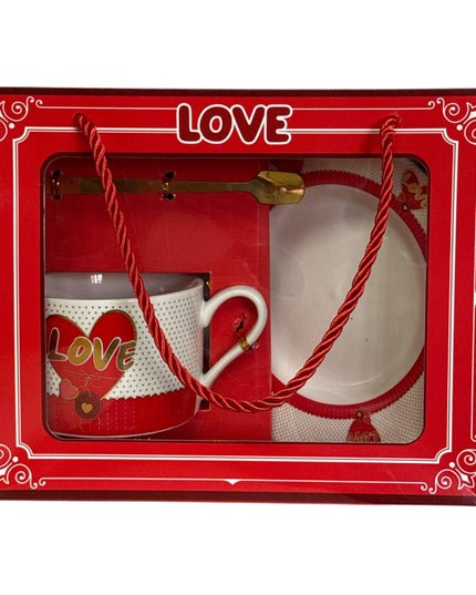 Set cadou ceașcă și farfurie cu linguriță HM192-1