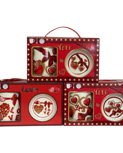 Set cadou cană Love cu linguriță 300ml Q10