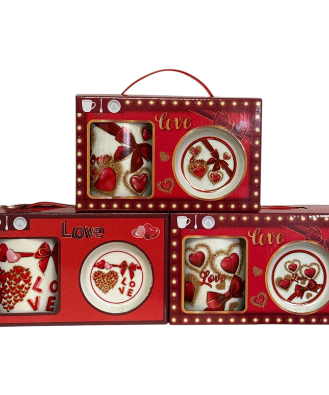 Set cadou cană Love cu linguriță 300ml Q10