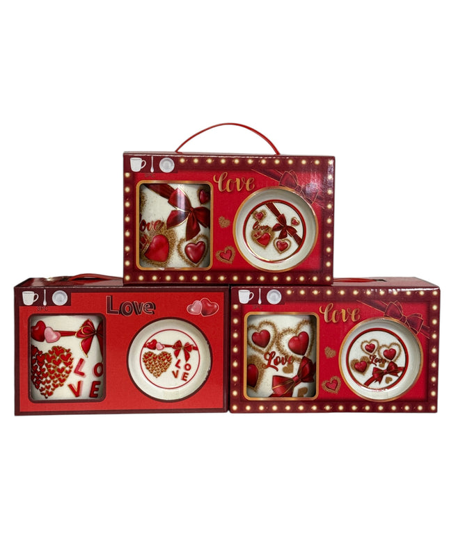 Set cadou cană Love cu linguriță 300ml Q10