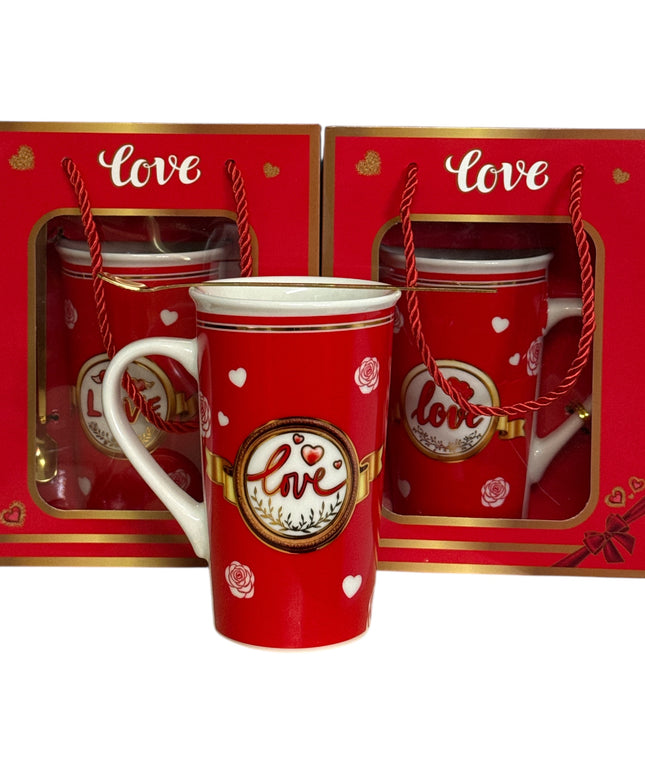 Set cadou cană cu linguriță Love HM358