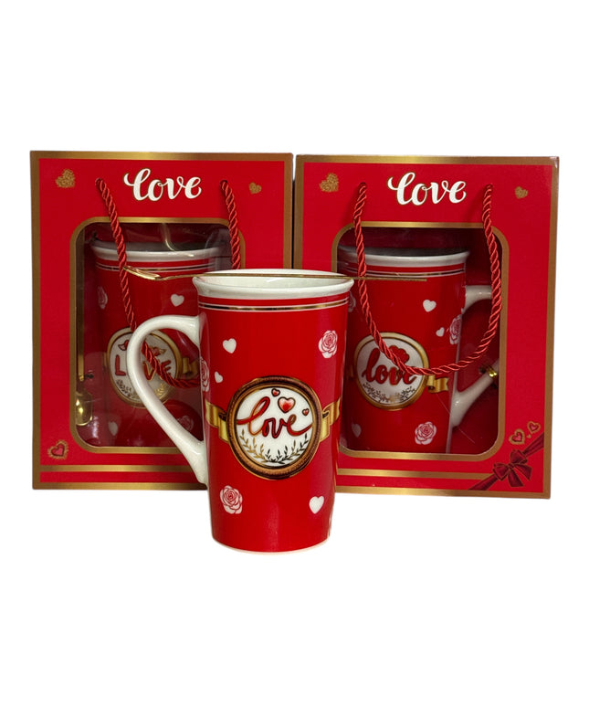 Set cadou cană cu linguriță Love HM358