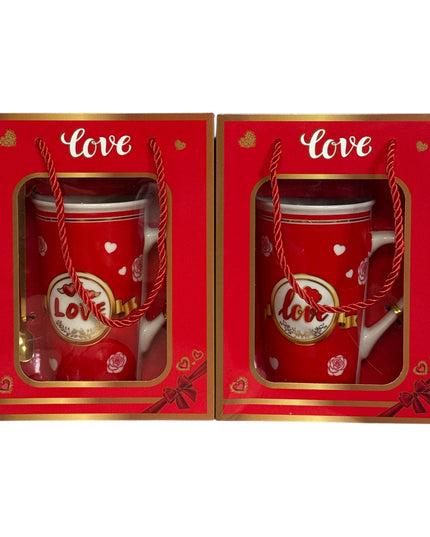 Set cadou cană cu linguriță Love HM358