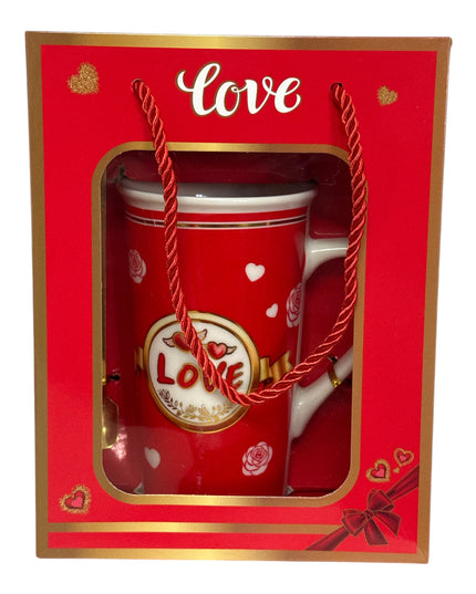 Set cadou cană cu linguriță Love HM358