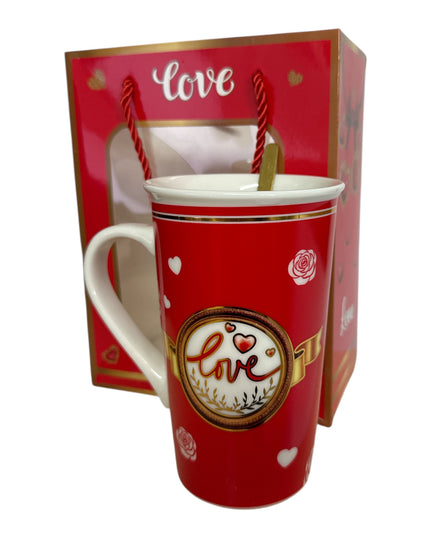 Set cadou cană cu linguriță Love HM358