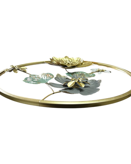 Ornament metalic 3D cu flori 45cm 1146-5