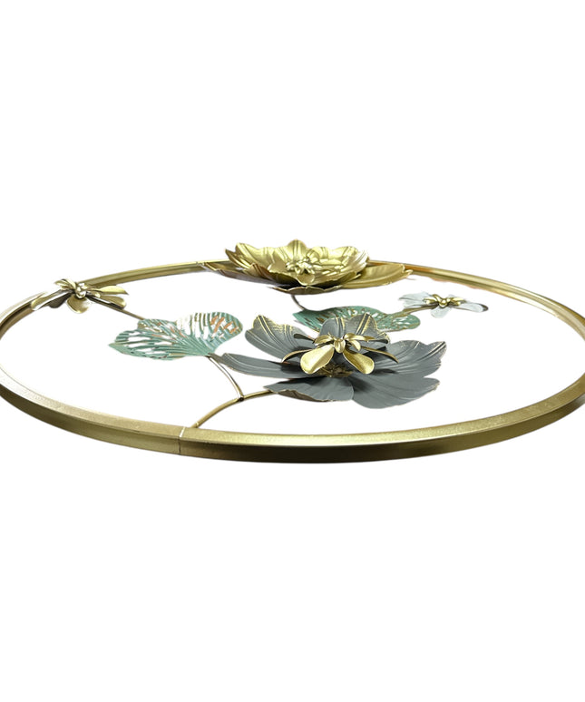 Ornament metalic 3D cu flori 45cm 1146-5