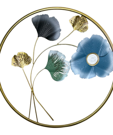 Ornament metalic 3D cu flori 60cm 1146-7
