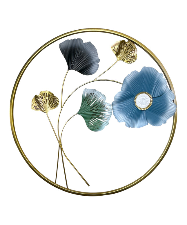 Ornament metalic 3D cu flori 60cm 1146-7