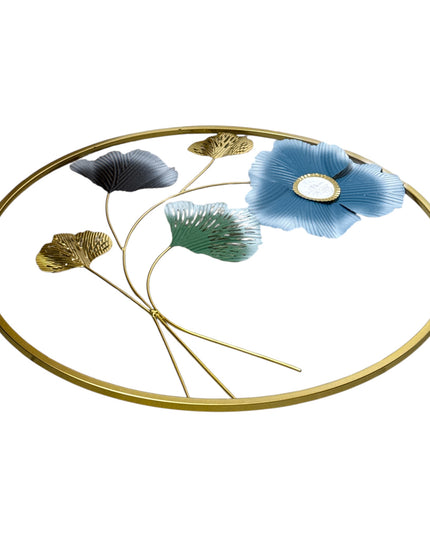 Ornament metalic 3D cu flori 60cm 1146-7