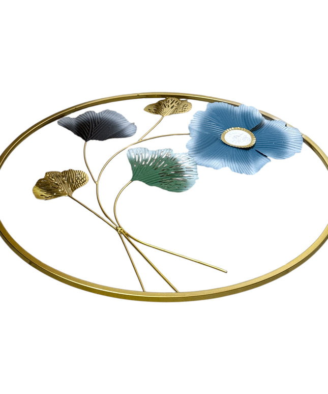 Ornament metalic 3D cu flori 60cm 1146-7