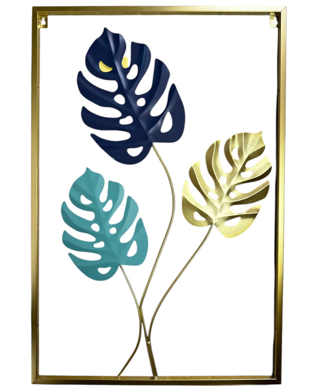 Ornament metalic 3D cu flori 60x40cm cod1146
