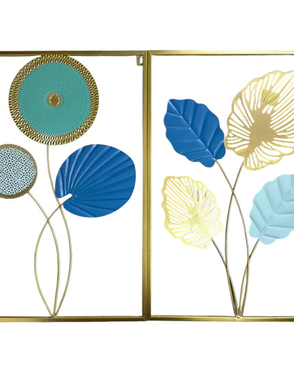 Ornament metalic 3D cu flori 60x40cm cod1146