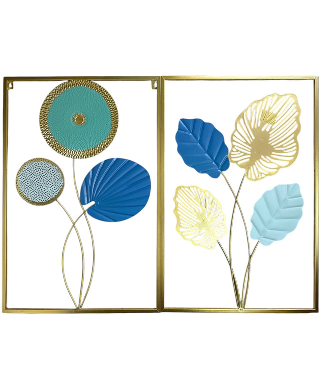Ornament metalic 3D cu flori 60x40cm cod1146