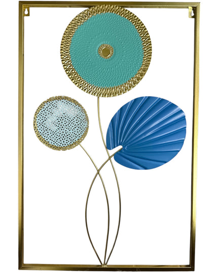 Ornament metalic 3D cu flori 60x40cm cod1146