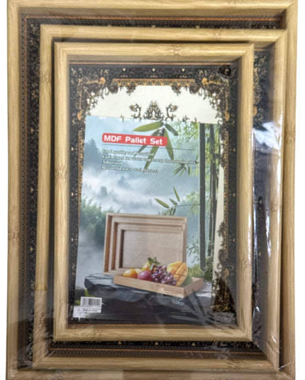Tavă decorativă 3/set din lemn 40x30cm