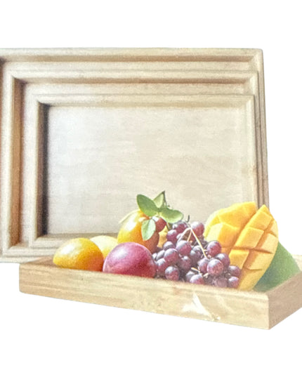 Tavă decorativă 3/set din lemn 40x30cm