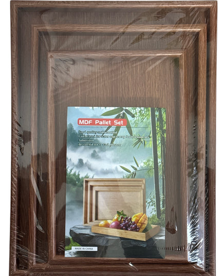 Tavă decorativă 3/set din lemn 40x30cm