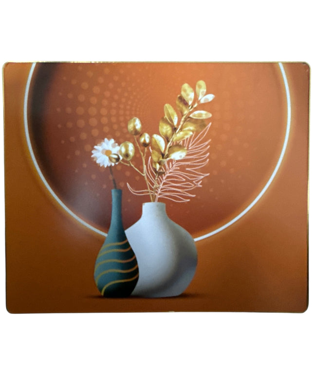Tablou Decorativ -Vaze Moderne cu Accente Aurii 58x48cm cod 1148-3