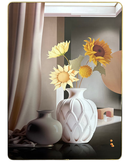 Tablou Decorativ Floarea-Soarelui stilizată 55x40cm cod 1148-1