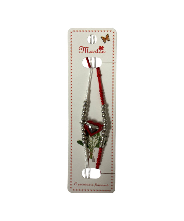 Set brățări Duo Inimă magnetică și șnur reglabil, Cod 1110-3