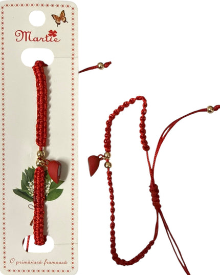 Set 2 brățări Inimă magnetică Best Friends și șnur reglabil, Cod 1110-12