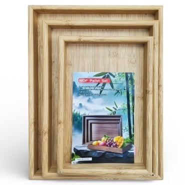 Tavă decorativă 3/set din lemn 40x30cm