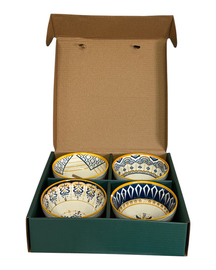 Set cadou 4 boluri Greetings din ceramică cod1113-5