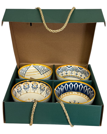 Set cadou 4 boluri Greetings din ceramică cod1113-5