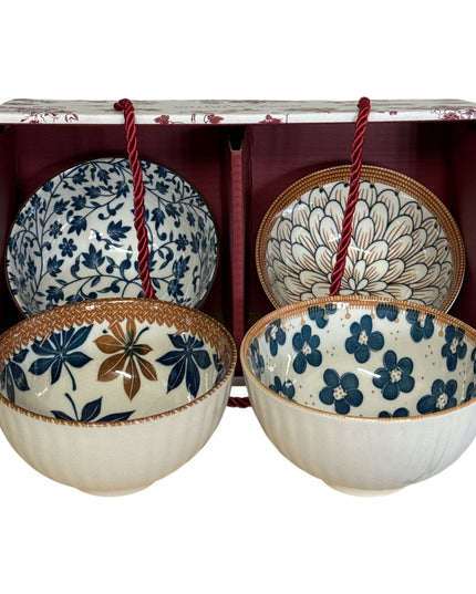 Set cadou 4 boluri Best Wishes din ceramică cod1113-2