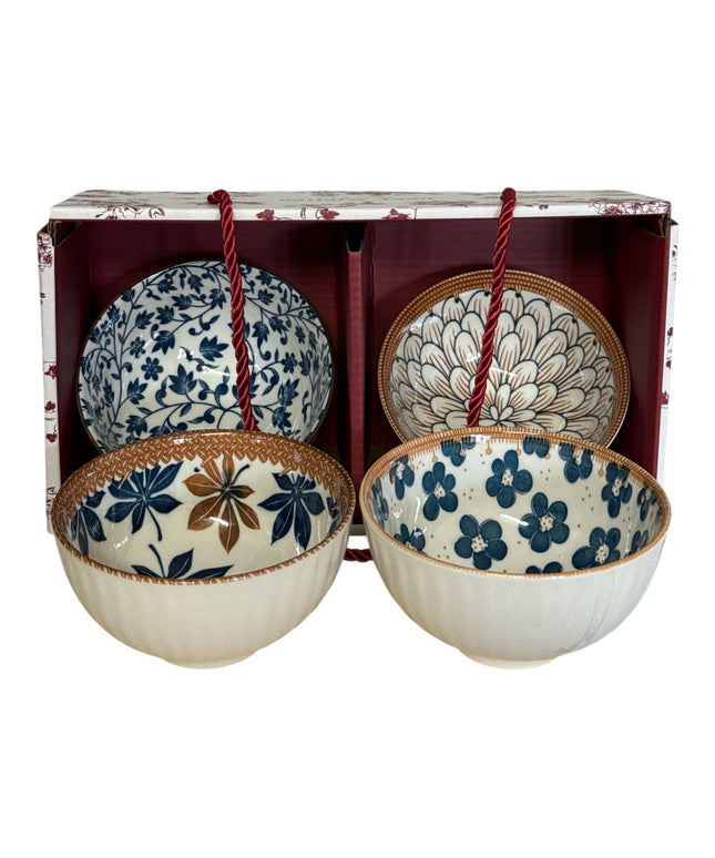 Set cadou 4 boluri Best Wishes din ceramică cod1113-2