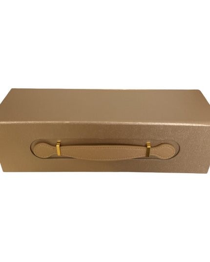Cutie cadou pliabilă cu închidere magnetică și mâner – Auriu elegant 33x10cm