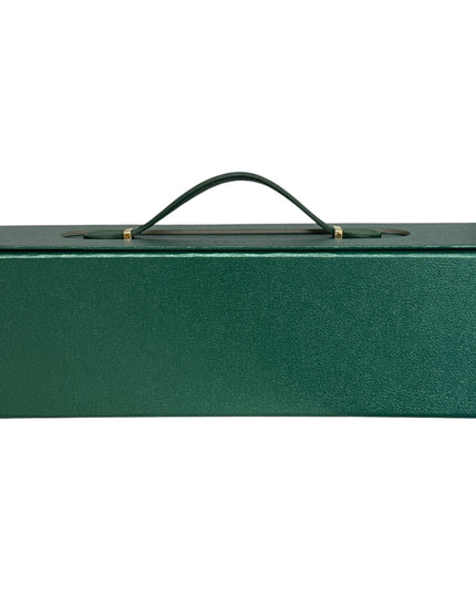 Cutie cadou pliabilă cu închidere magnetică și mâner – Verde elegant 33x10cm