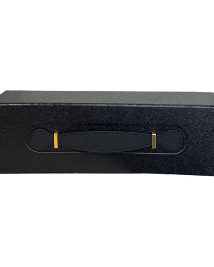 Cutie cadou pliabilă cu închidere magnetică și mâner – Negru elegant 33x10cm