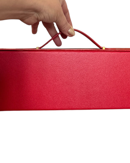 Cutie cadou pliabilă cu închidere magnetică și mâner – Auriu elegant 33x10cm