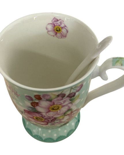 Set cadou cană cu capac,linguriță și sită cod1117-10