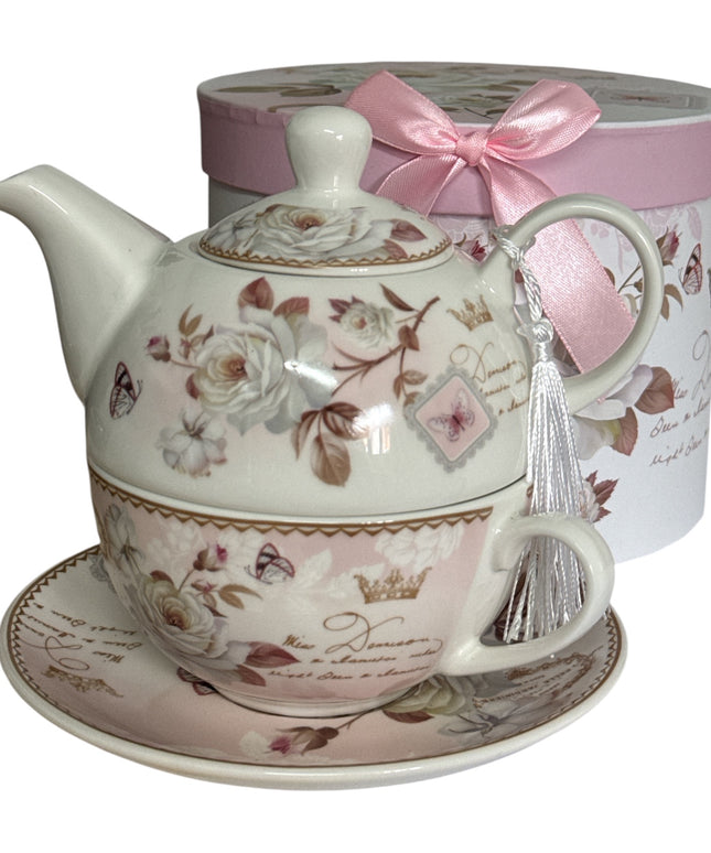 Set cadou Premium cu ceașcă,ceainic și farfurie cod1117